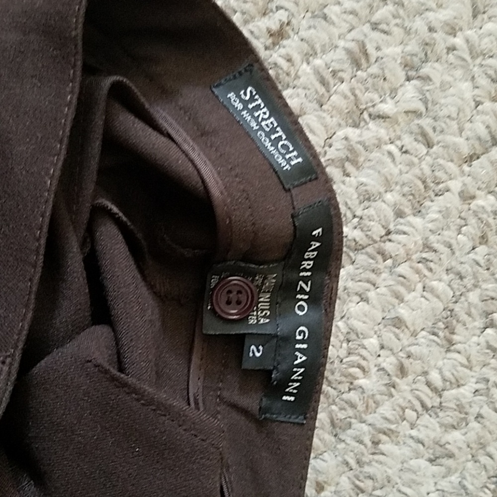 Fabrizio Gianni dark brown stretch trousers - Picture 2 of 5